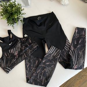 Nike Leggins & Sports Bra Set
